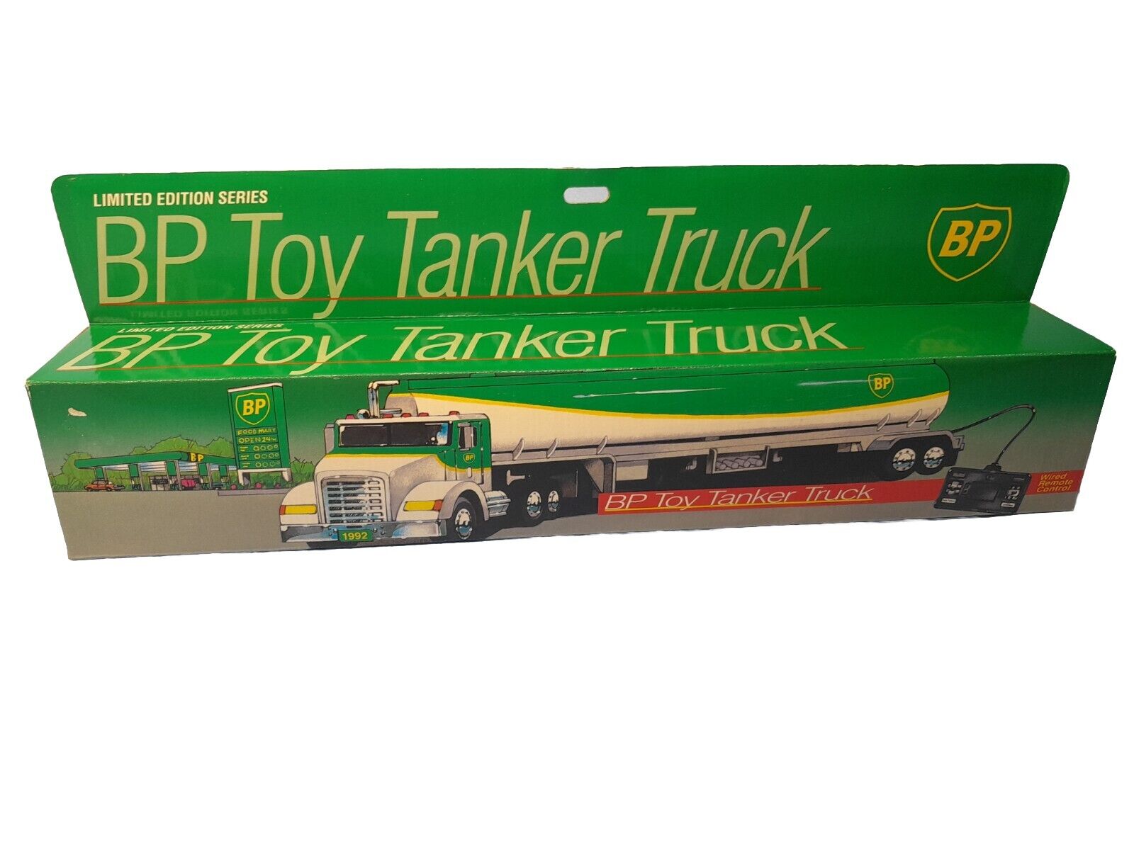 VINTAGE BP Toy Tanker Truck Limited Edition Series w/ Wired Remote Control 1992