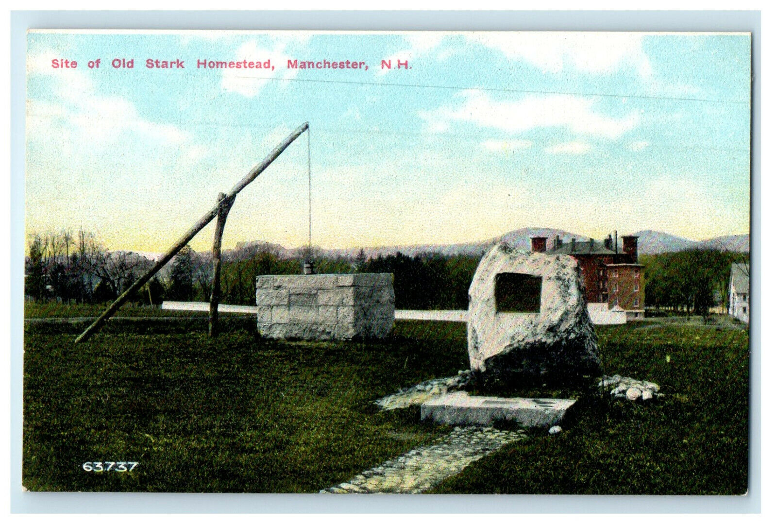 c1920s Site of Old Stark Homestead Manchester New Hampshire NH Postcard