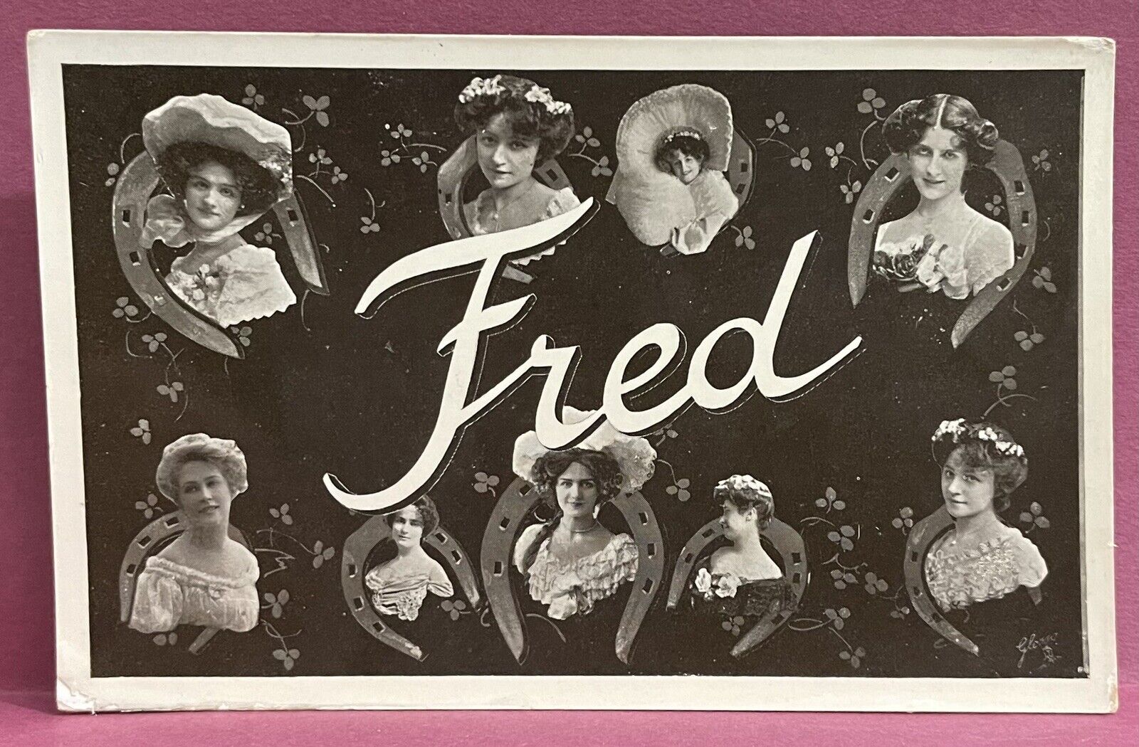 LARGE LETTER TUCK postcard ~  FRED  ~ RPPC ~  SHIPS FREE