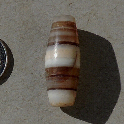 A 28mm by 11.5mm ancient agate african stone bead mali #5738