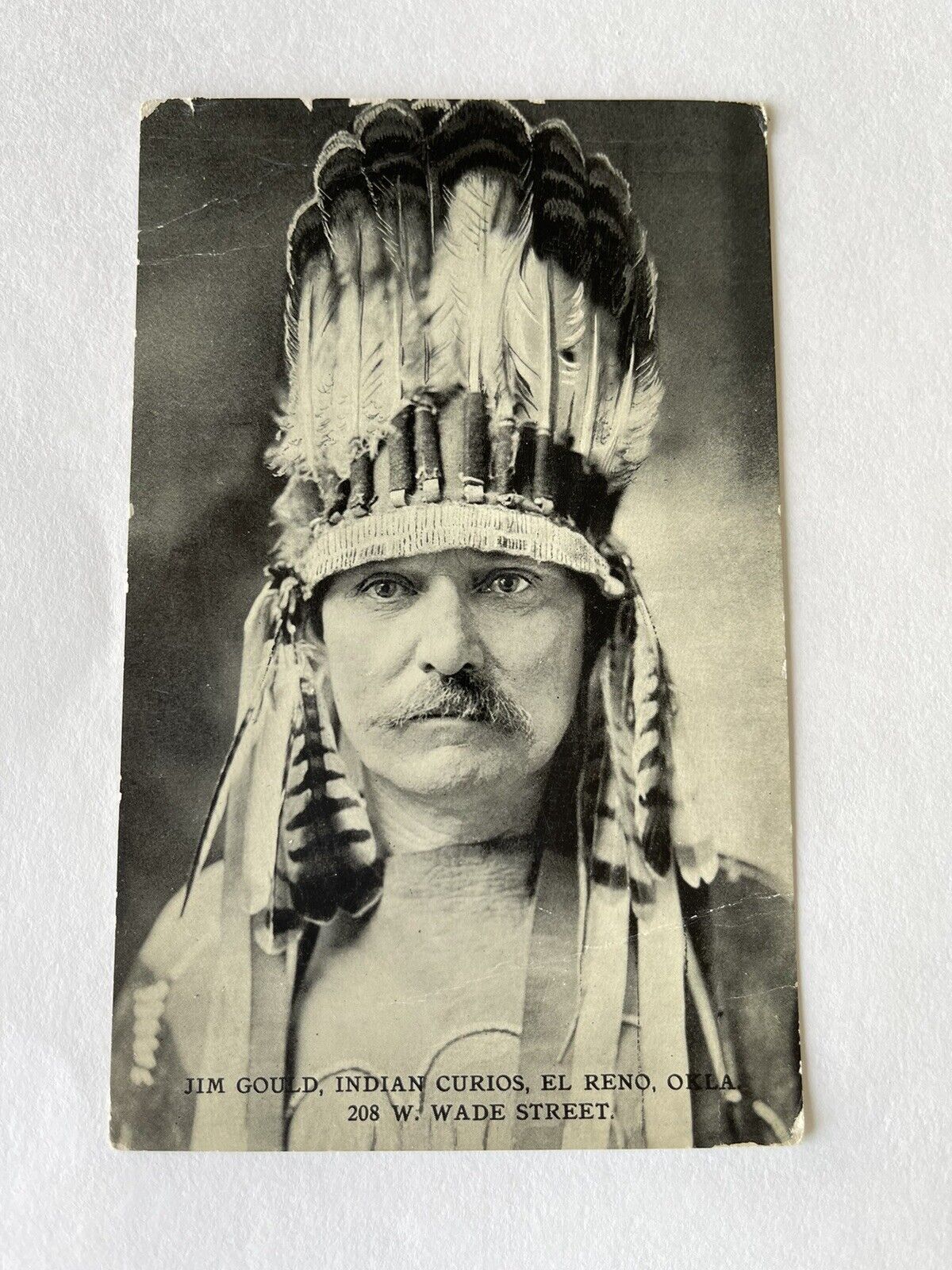 Antique 1900s RPPC Native Americans JIM GOULD Indian Curios El Reno OKLA ONE PC