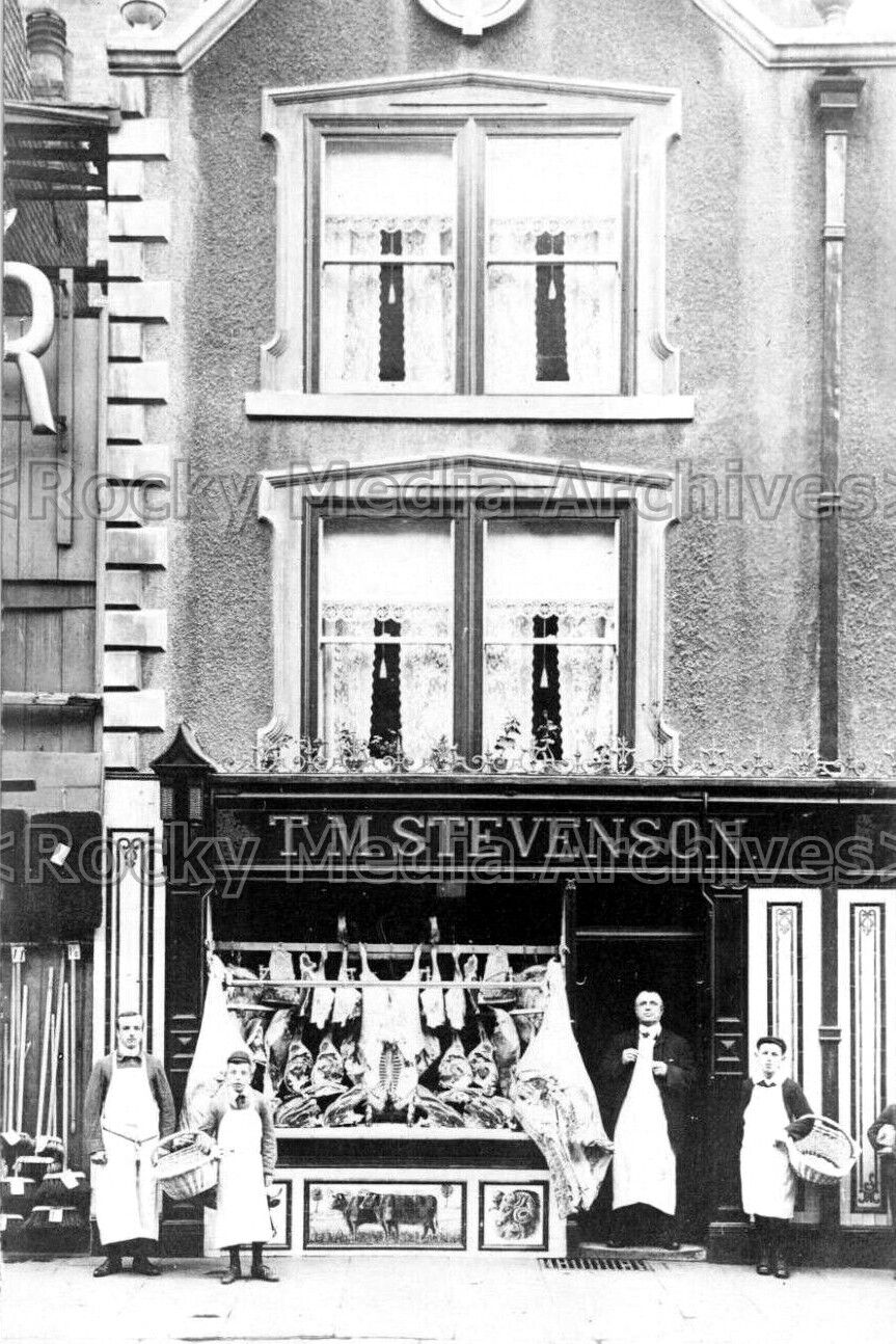 oss-75 Thomas Stevenson\'s Butchers, 27 Sneinton Street, Nottingham. Photo