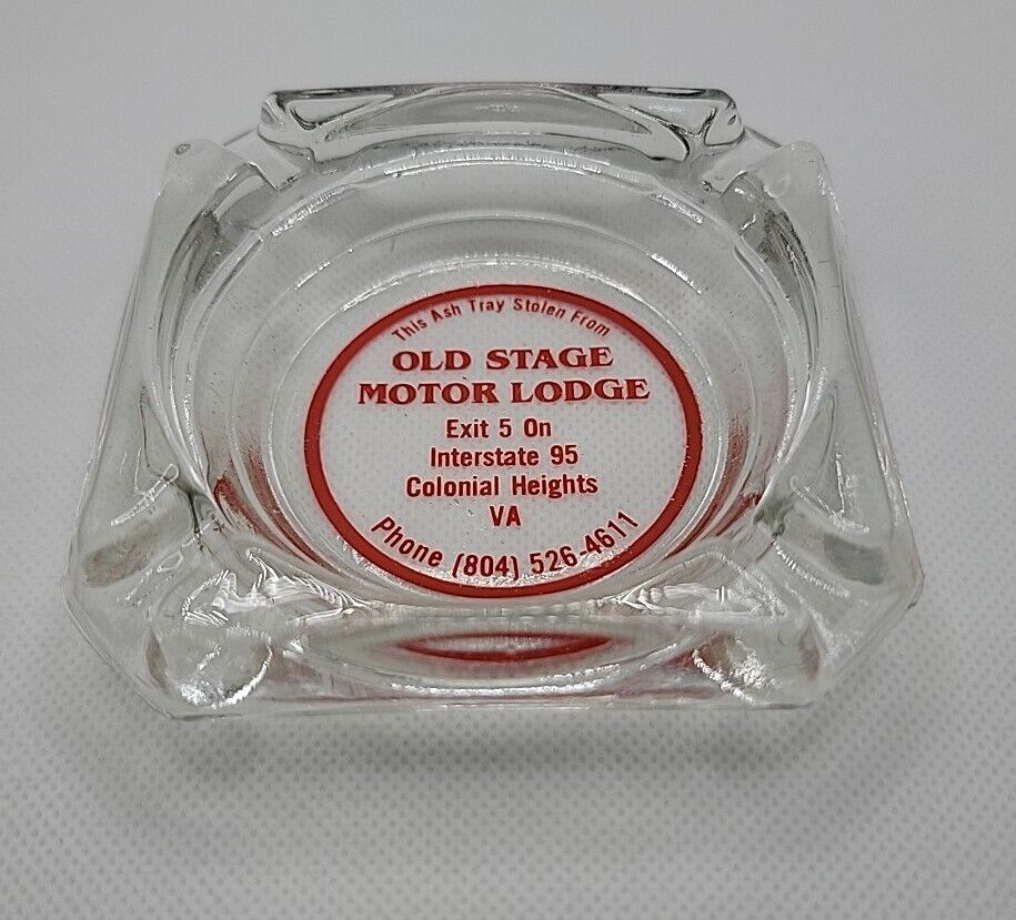 Vintage Collectible Ashtray - Old Stage Motor Lodge Colonial Heights Virginia