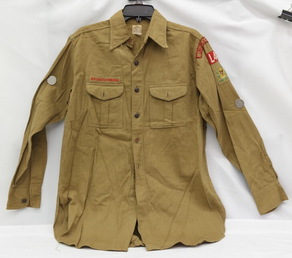 Vtg 1930-1940’s Boy Scouts Uniform Shirt Lincoln Park Council Senior Patrol Lead