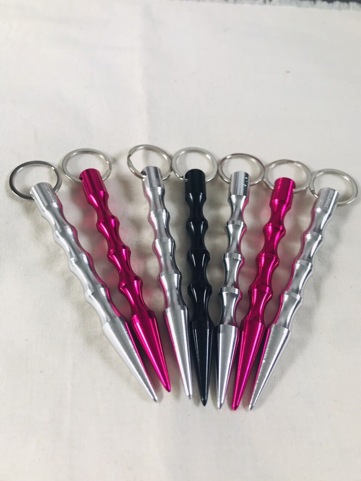 Lot of 7 Kuboton Glass Window Keychain Breaker Different Colors