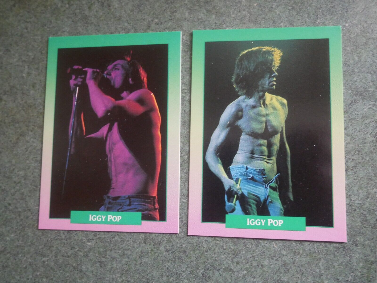 IGGY POP 1991 COLLECTION TRADING CARDS x2 FROM ROCKCARDS BROCKUM