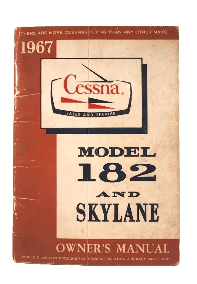 Vintage 1967 Cessna Model 182 & Skylane Owners Manual 