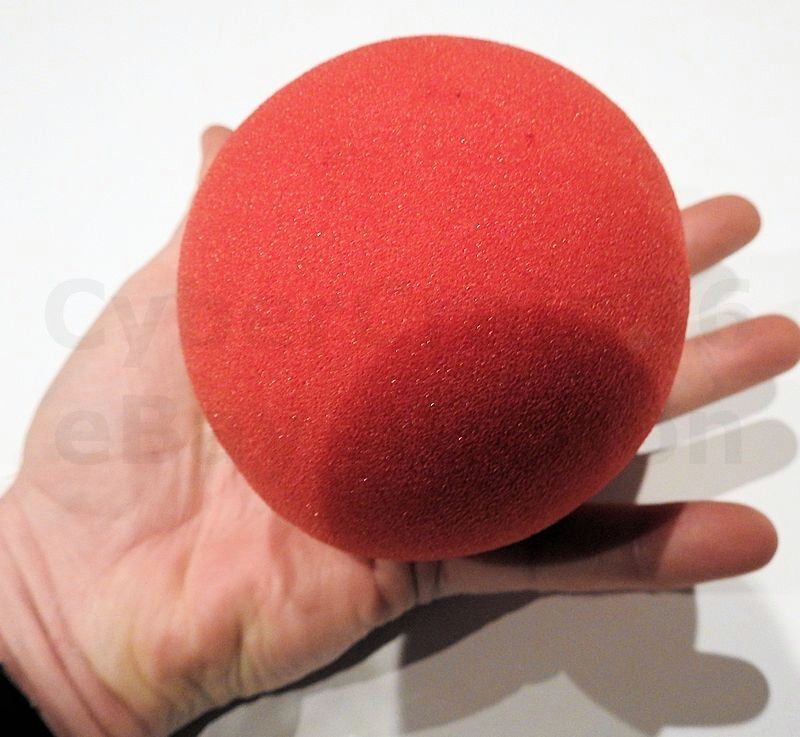 GIANT RED SPONGE BALL 1 BIG LARGE JUMBO FOAM MAGIC TRICK DIAMETER SIZE 10 CM NEW