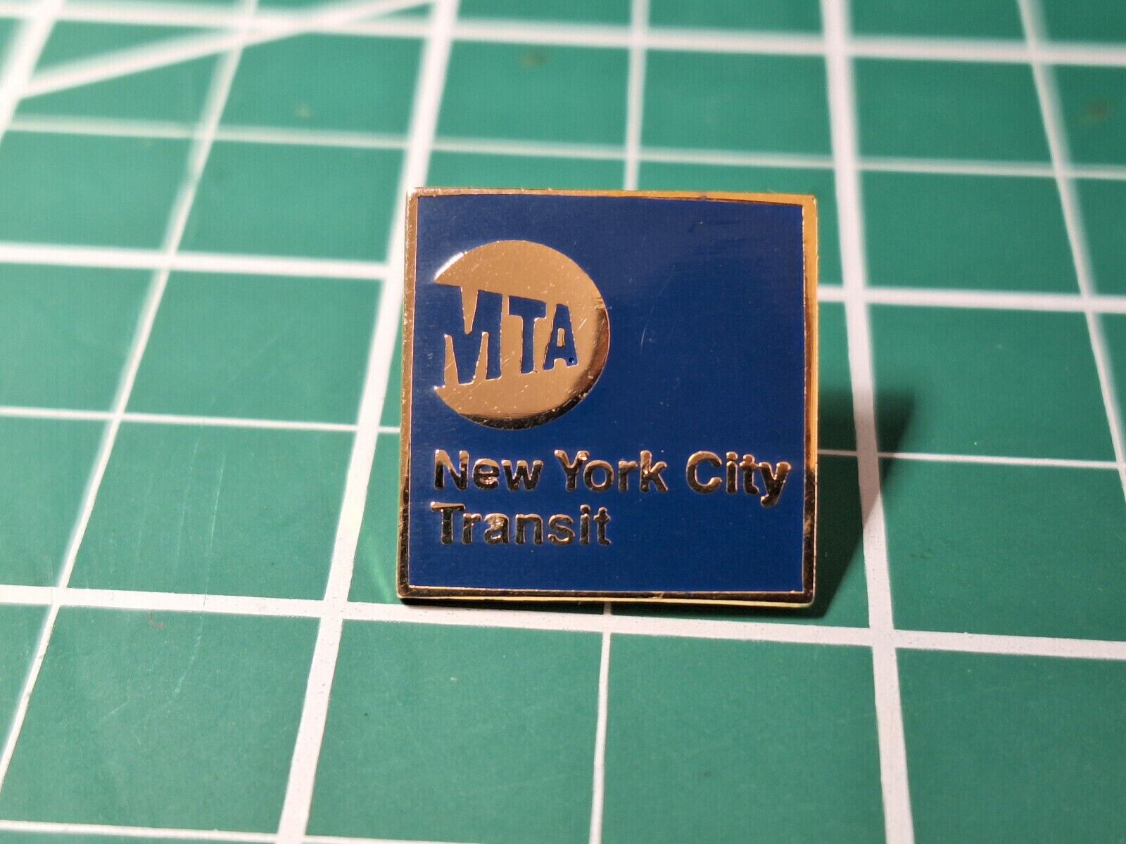 NYCTA New York City Transit Authority Small Pin Vintage Navy Blue and Gold NEW