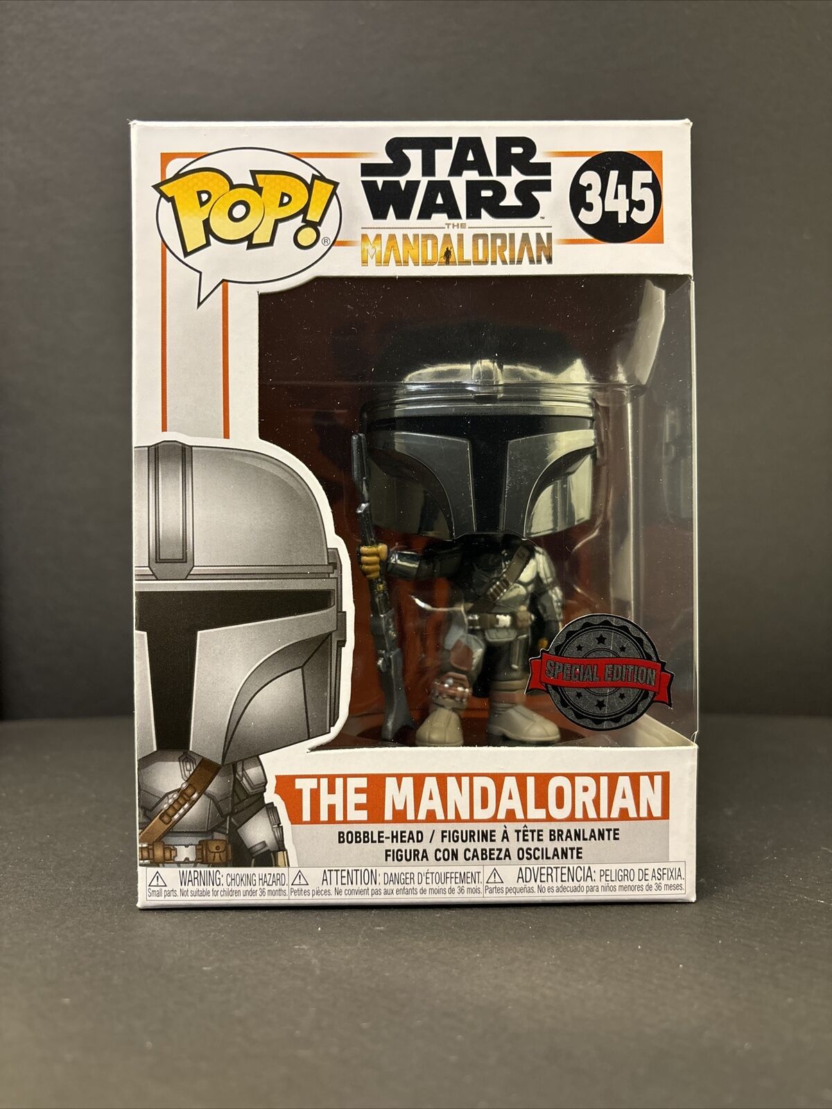 Funko Pop Star Wars The Mandalorian #345 Special Edition Full Chrome