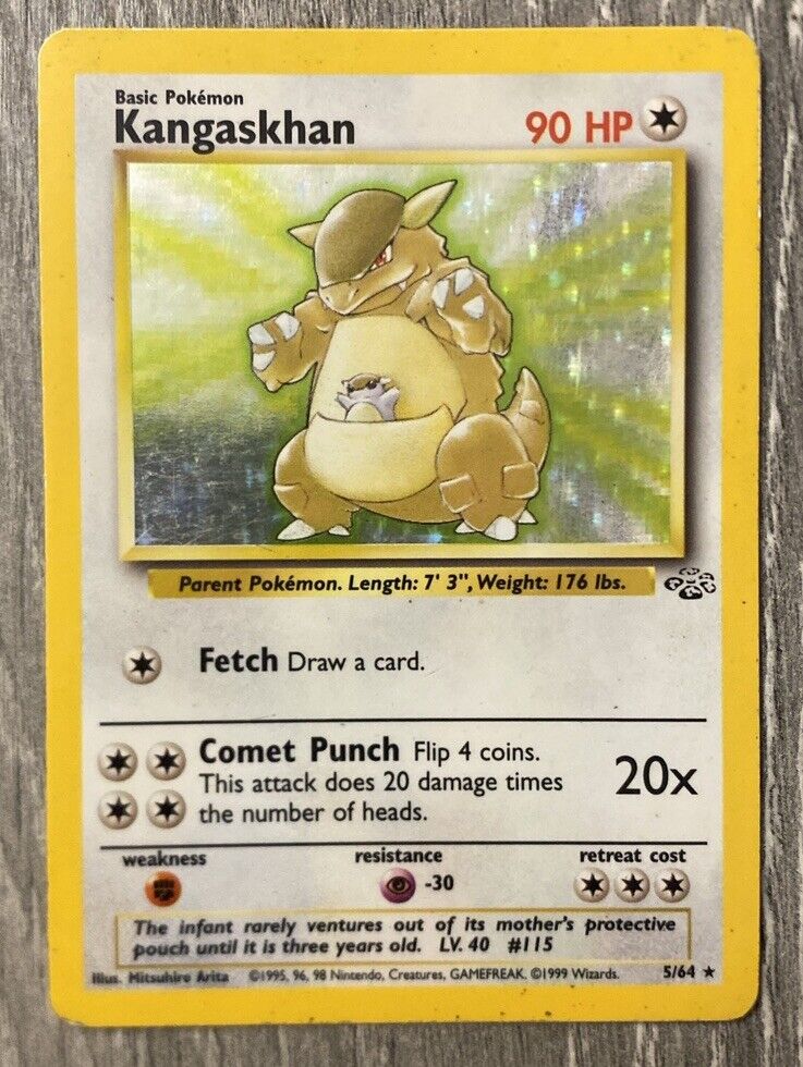 Pokémon Kangaskhan Jungle 5/64 Holo Unlimited Holo Rare (MP)