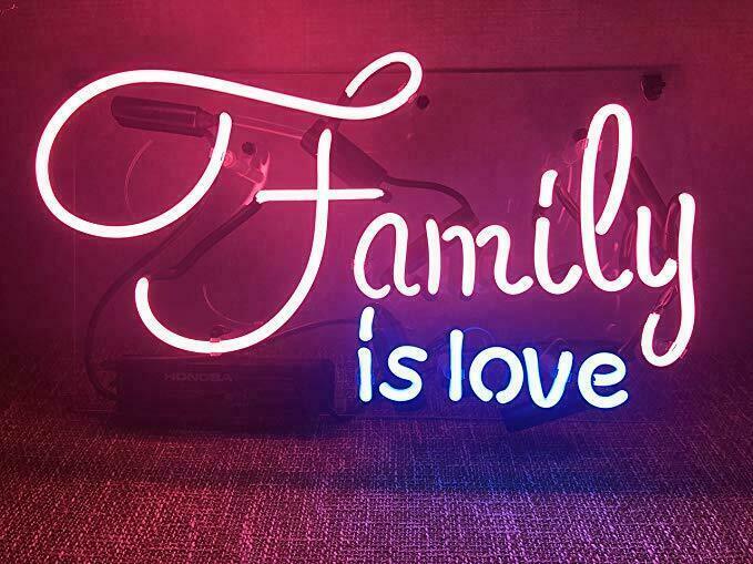 Family Is Love Neon Sign Light Home Room Wall Hanging Nightlight Artwork 14\