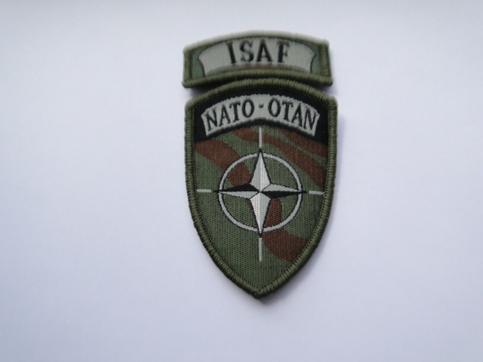 Original BW insert patch ISAF NATO NATO NATO approx. 6.5 x11 cm camouflage with Velcro