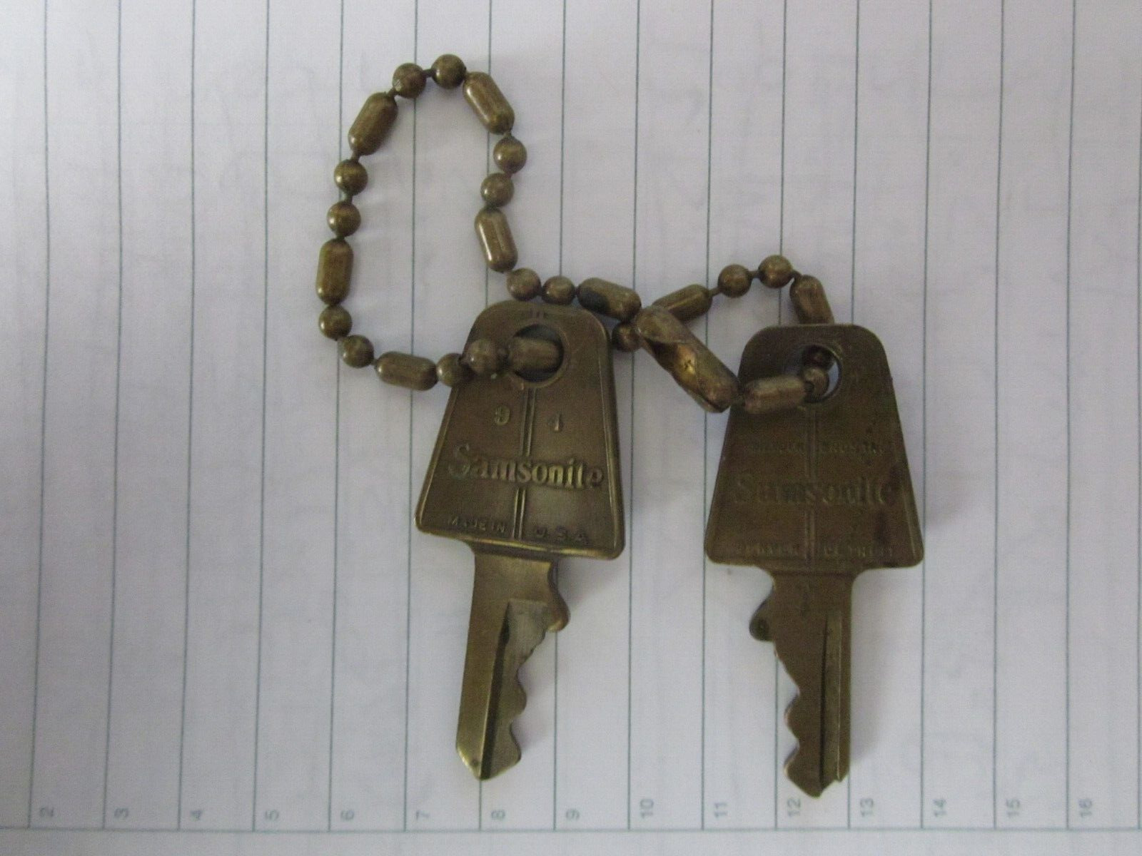 Samsonite vintage #94 keys lot of 2 preowned