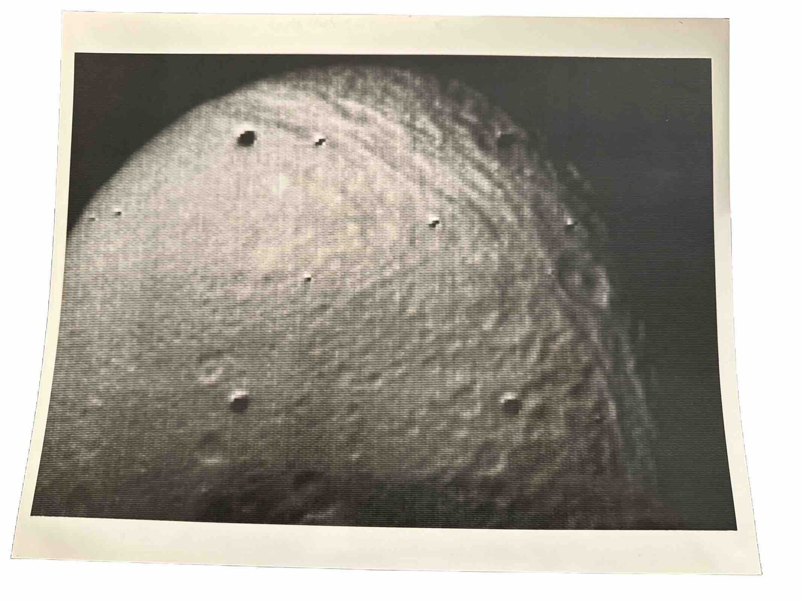 ORIGINAL JPL NASA SATURN MOON TETHYS VOYAGER 2 PHOTO KODAK PAPER 08/26/1981