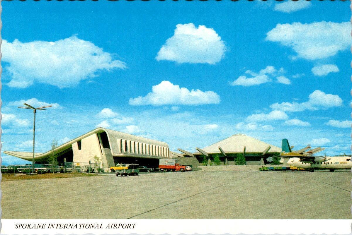 Spokane, WA Washington  INTERNATIONAL AIRPORT  Terminal~Airplane  4X6 Postcard