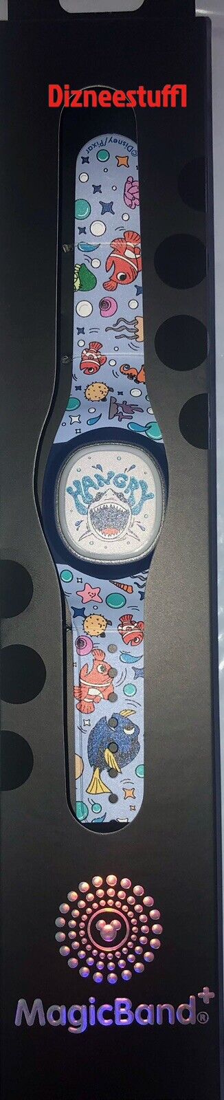 Disney Parks Finding Nemo Dory Hangry Bruce Purple Magicband Plus Unlinked - NEW