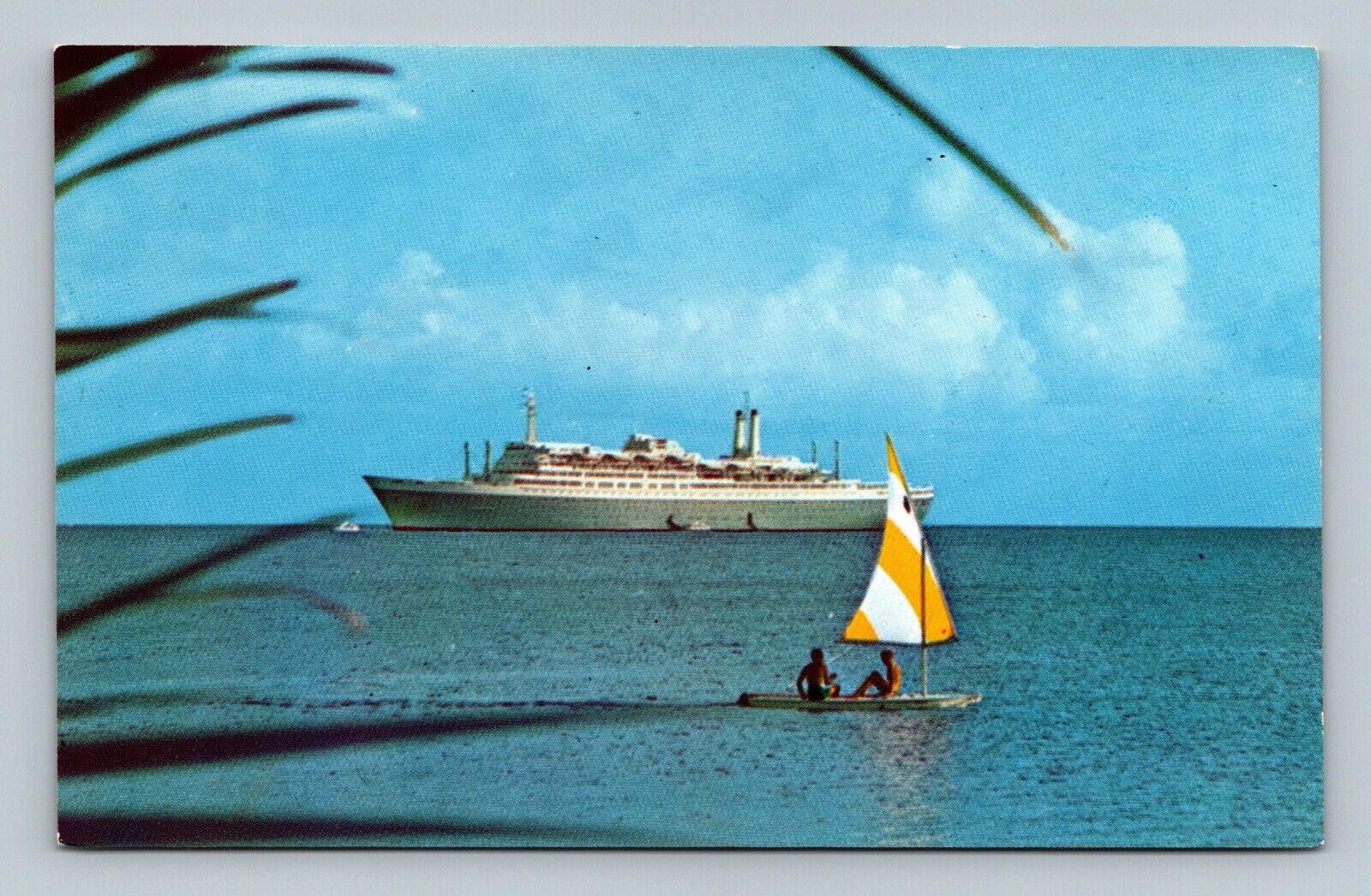 Boat SS Rotterdam Cruise Ship Caribbean Postcard 