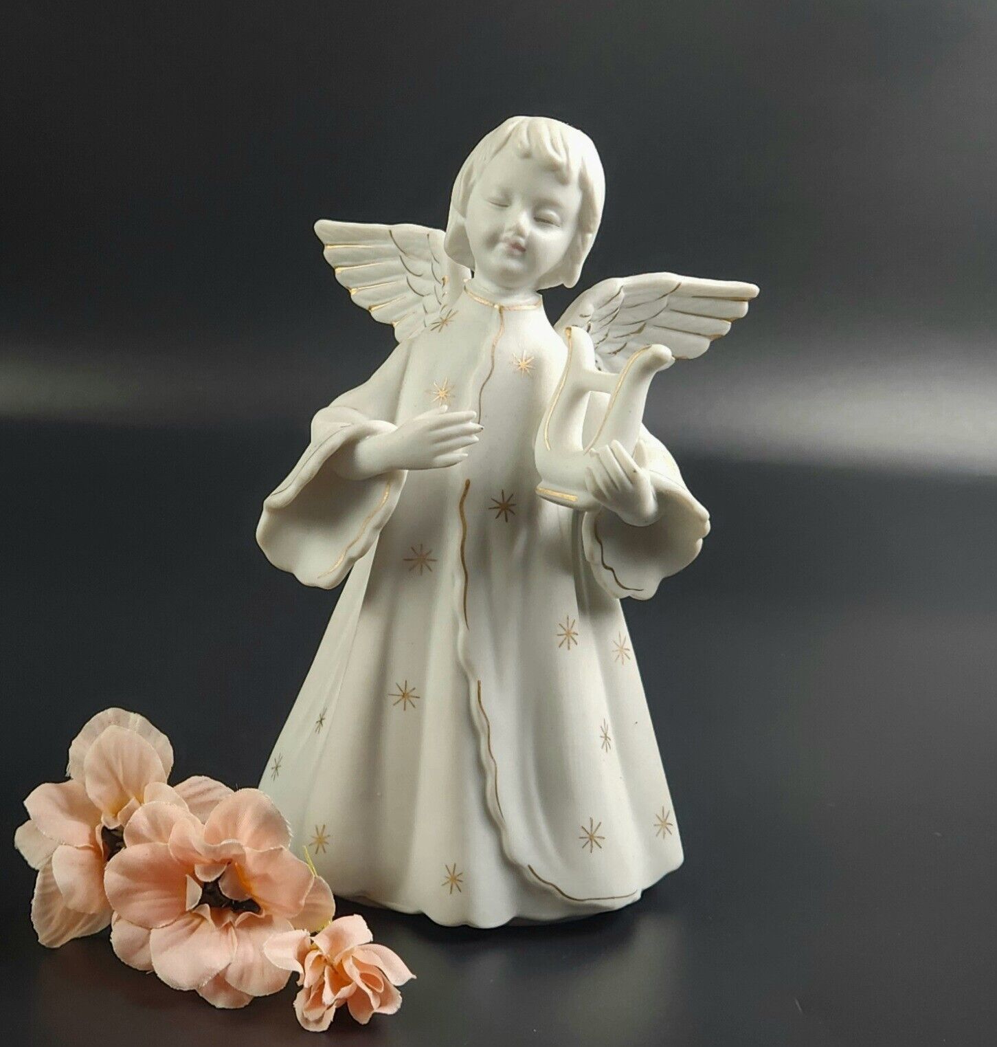 Vintage Ceramic Angel Musician - Made in Japan -Handmade Schmid Brothers