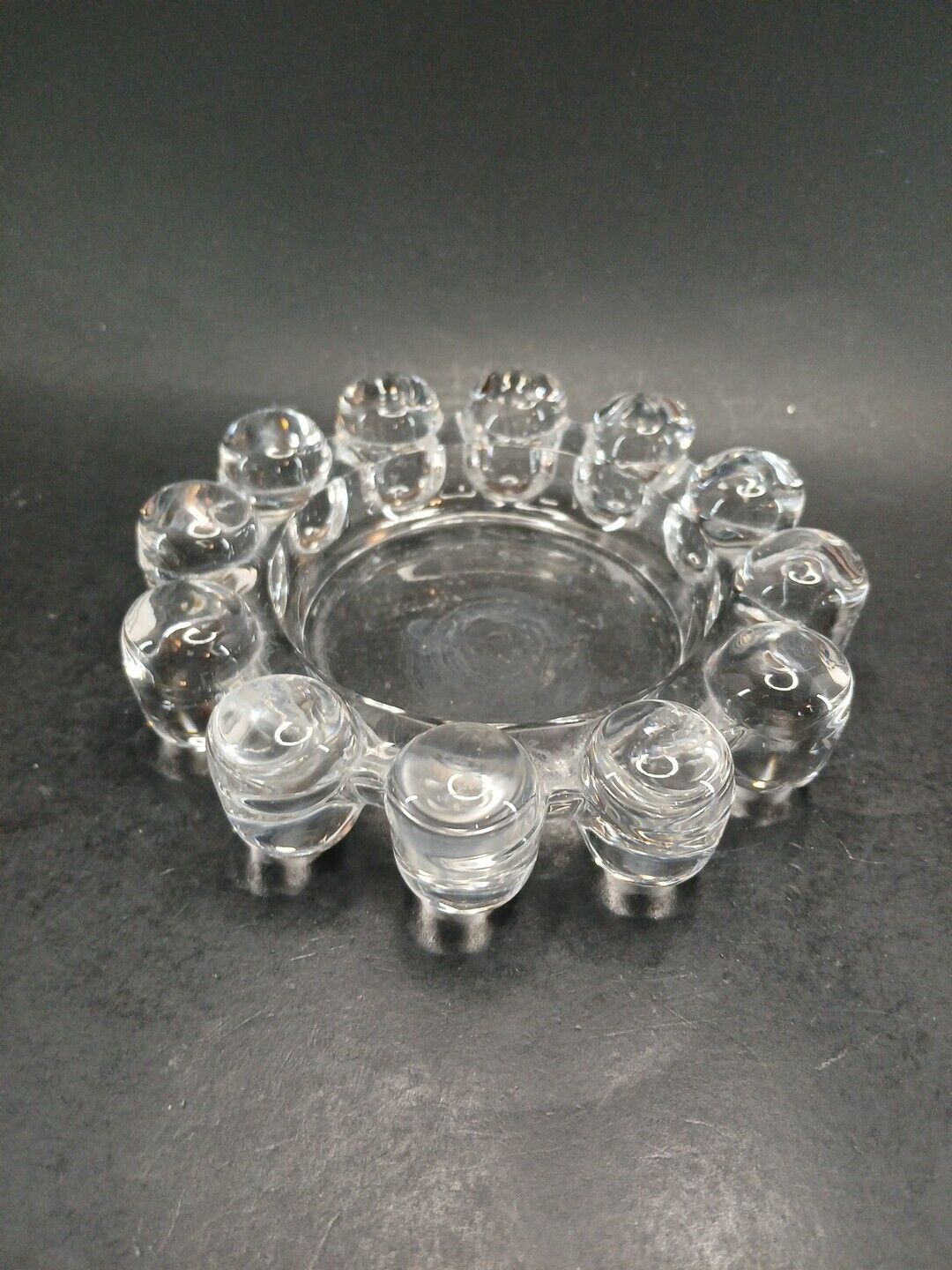 Anchor Hocking Thick Bubble Glass Ashtray  Vintage