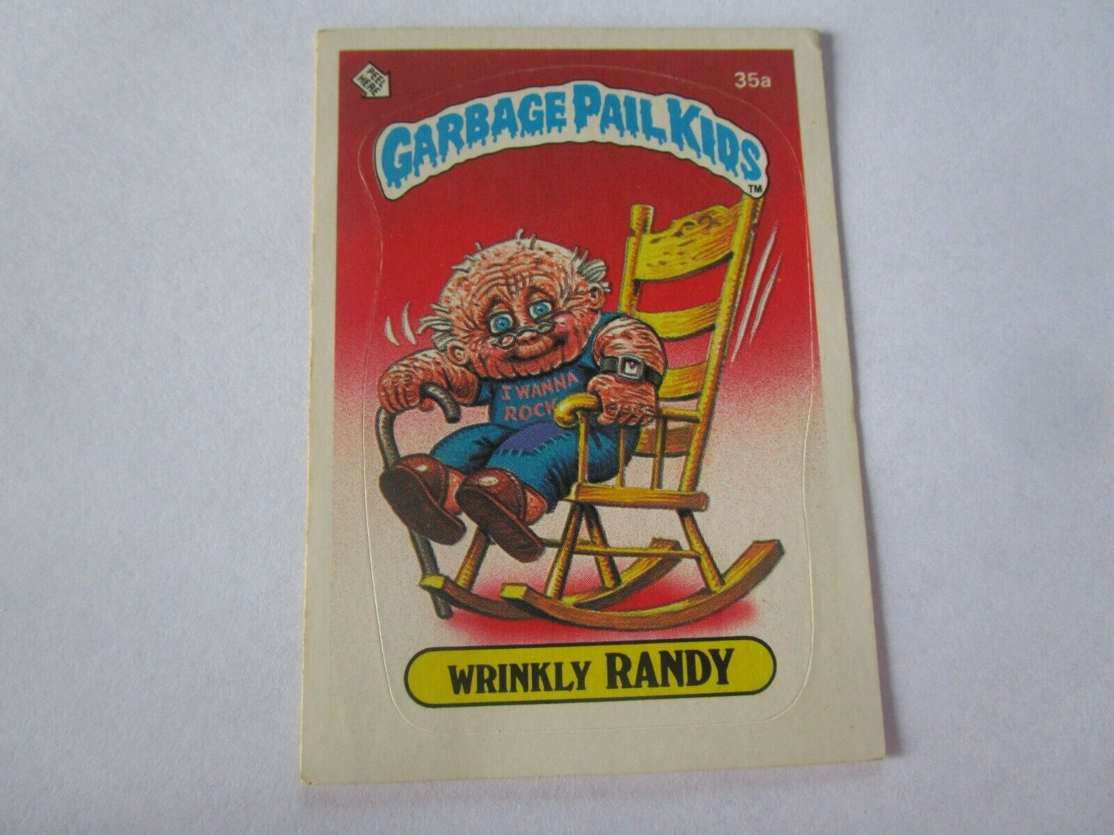 1985 Garbage Pail Kids 35a WRINKLY RANDY Series 1 OS1 GPK