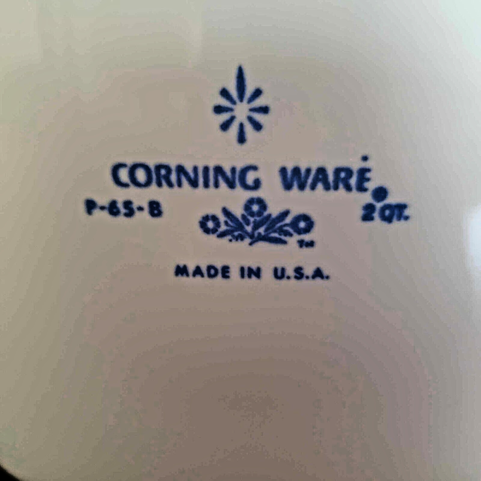 Blue Cornflower Corningware Mixing Bowl 2qt Corning Ware P-65-B Measuring Cup 8c