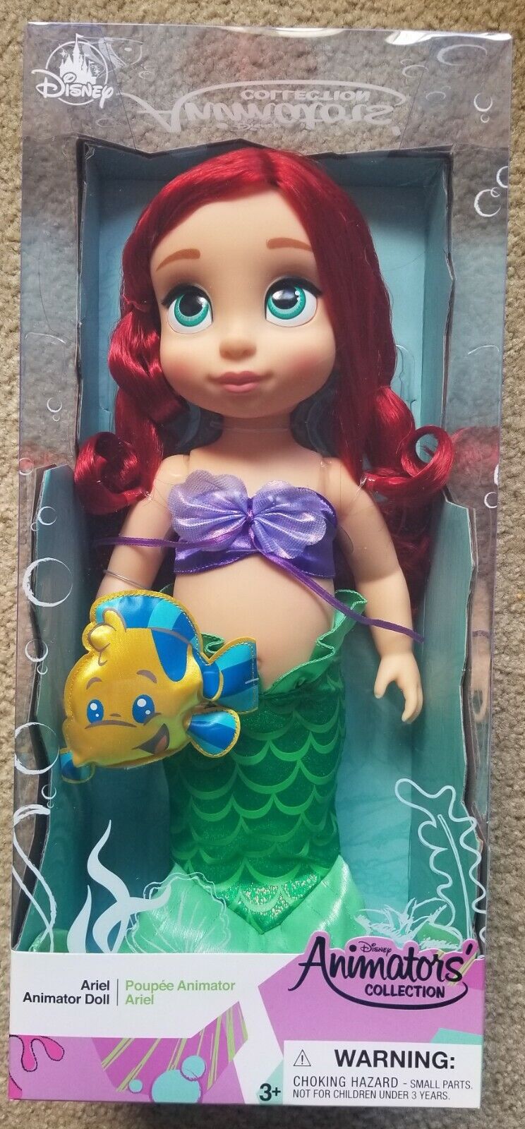 New Disney Ariel The Little Mermaid Doll Animators Collection Doll 16\
