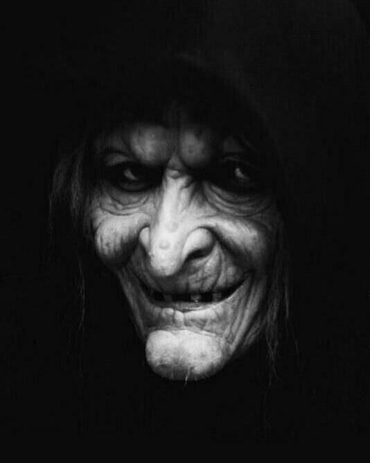 Wicked Witch Creepy Scary Halloween Decor Photo Print B/W 8 x 10\