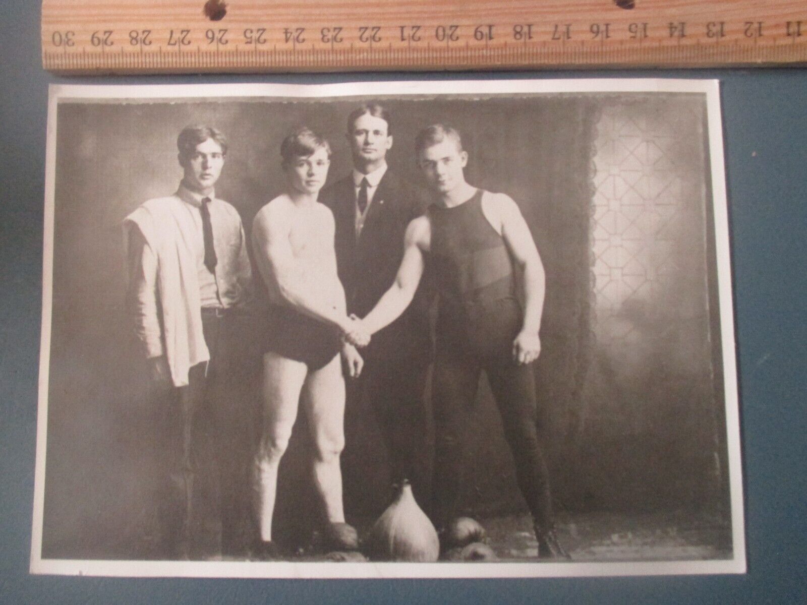 1920s Vintage Photo Print Gay Interest Sexy Muscular Young Men Boxing Gloves