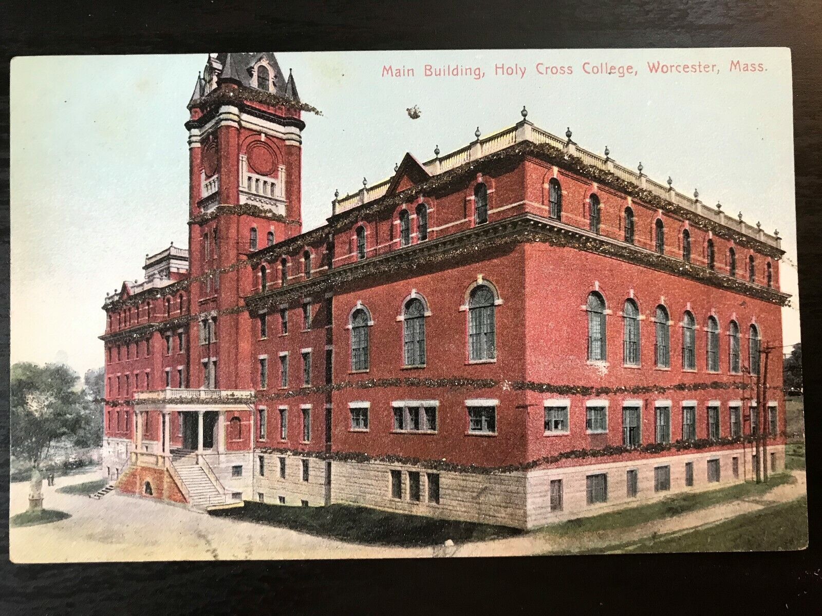 Vintage Postcard 1901-1907 Holy Cross College, Main Building, Worcester (MA)