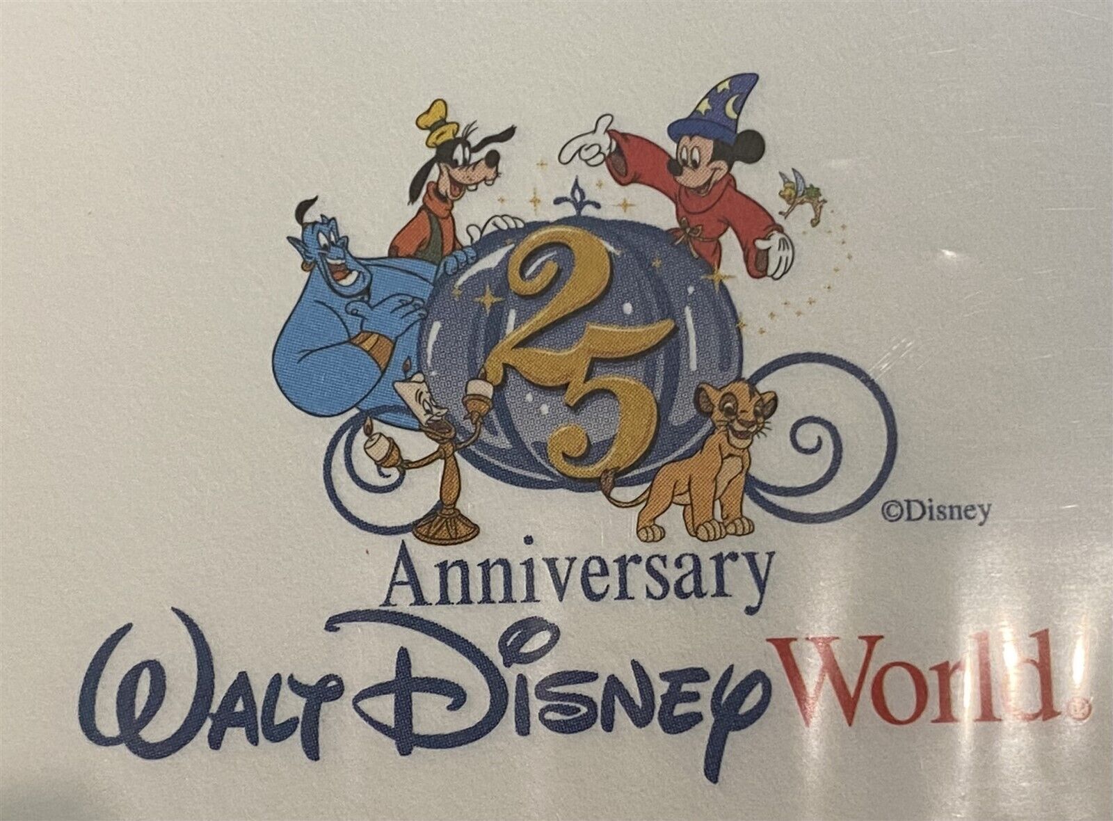 Walt Disney World 25th ANNIVERSARY LETTERHEAD 6 Sheets Mint