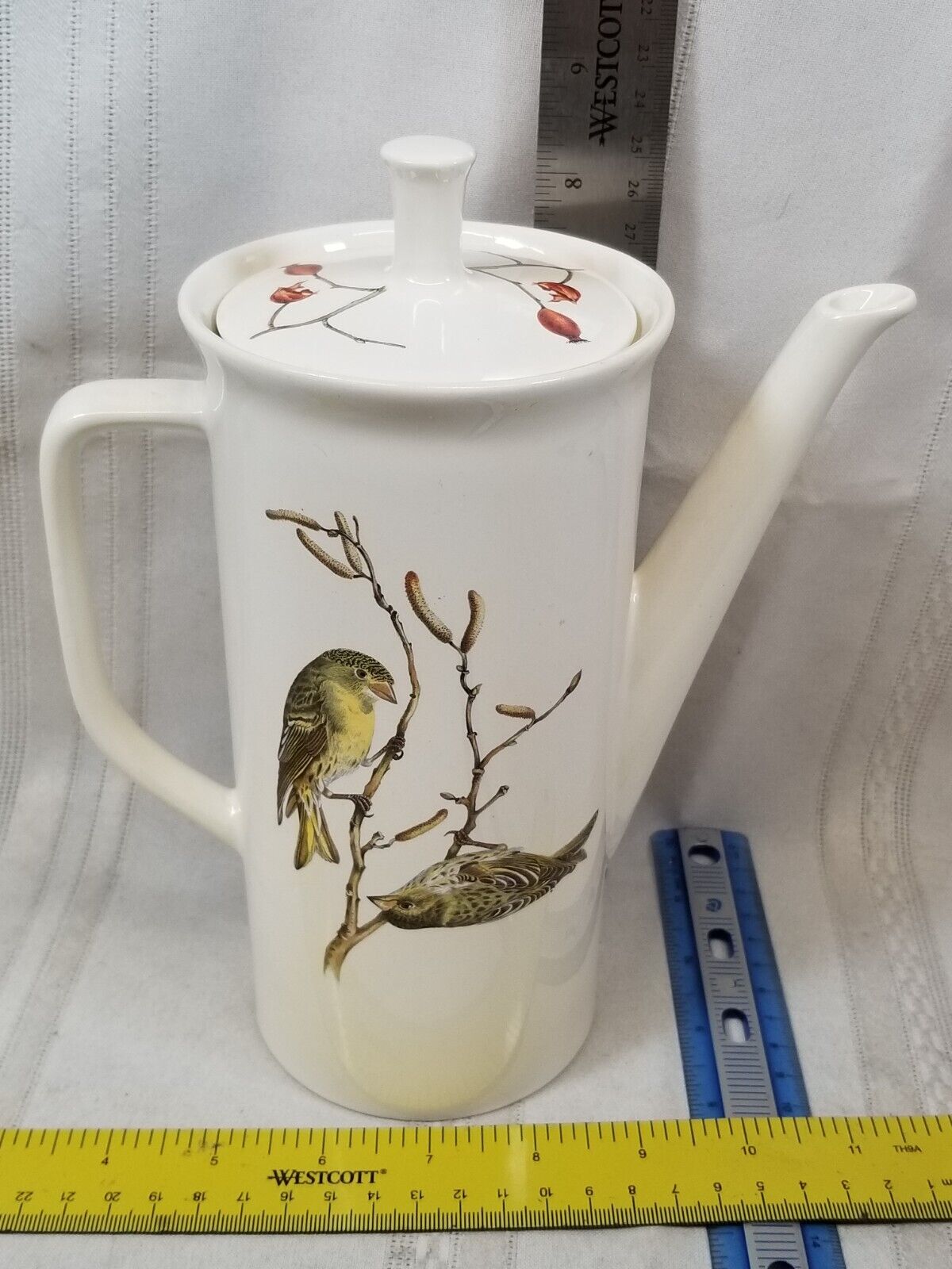 Vintage Villeroy & Boch China Song Bird Coffee Carafe / Pot / Server Luxembourg