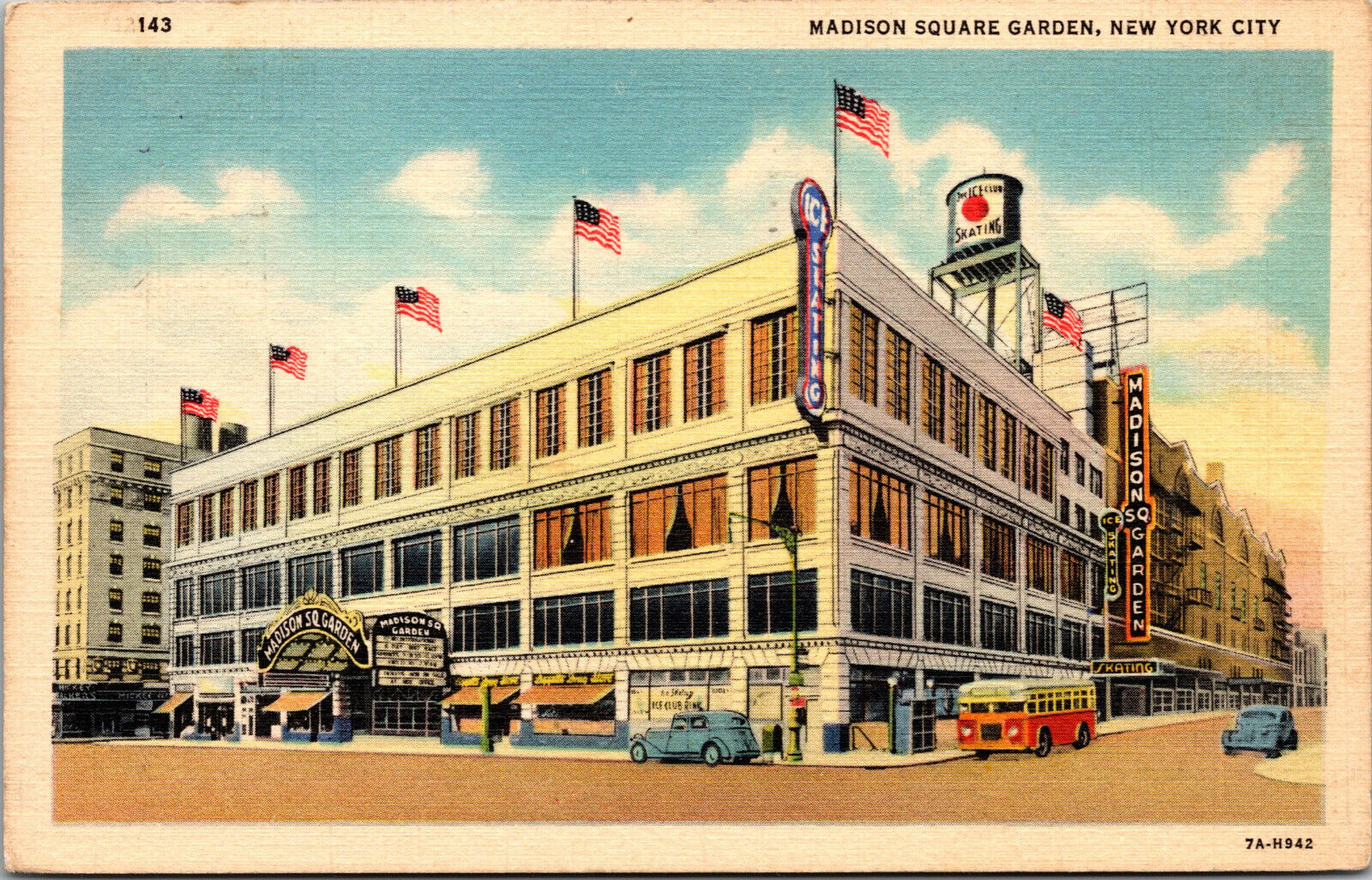 Vtg 1930s Madison Square Garden New York City NY Postcard