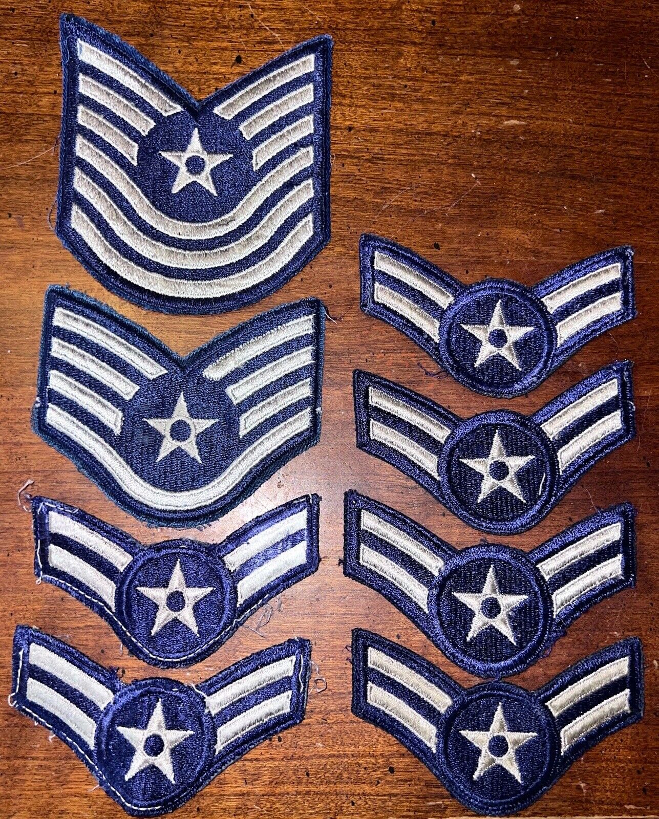8 Lot WW2 WWII USAF United States Air Force Senior Airman Chevron Military Patch
