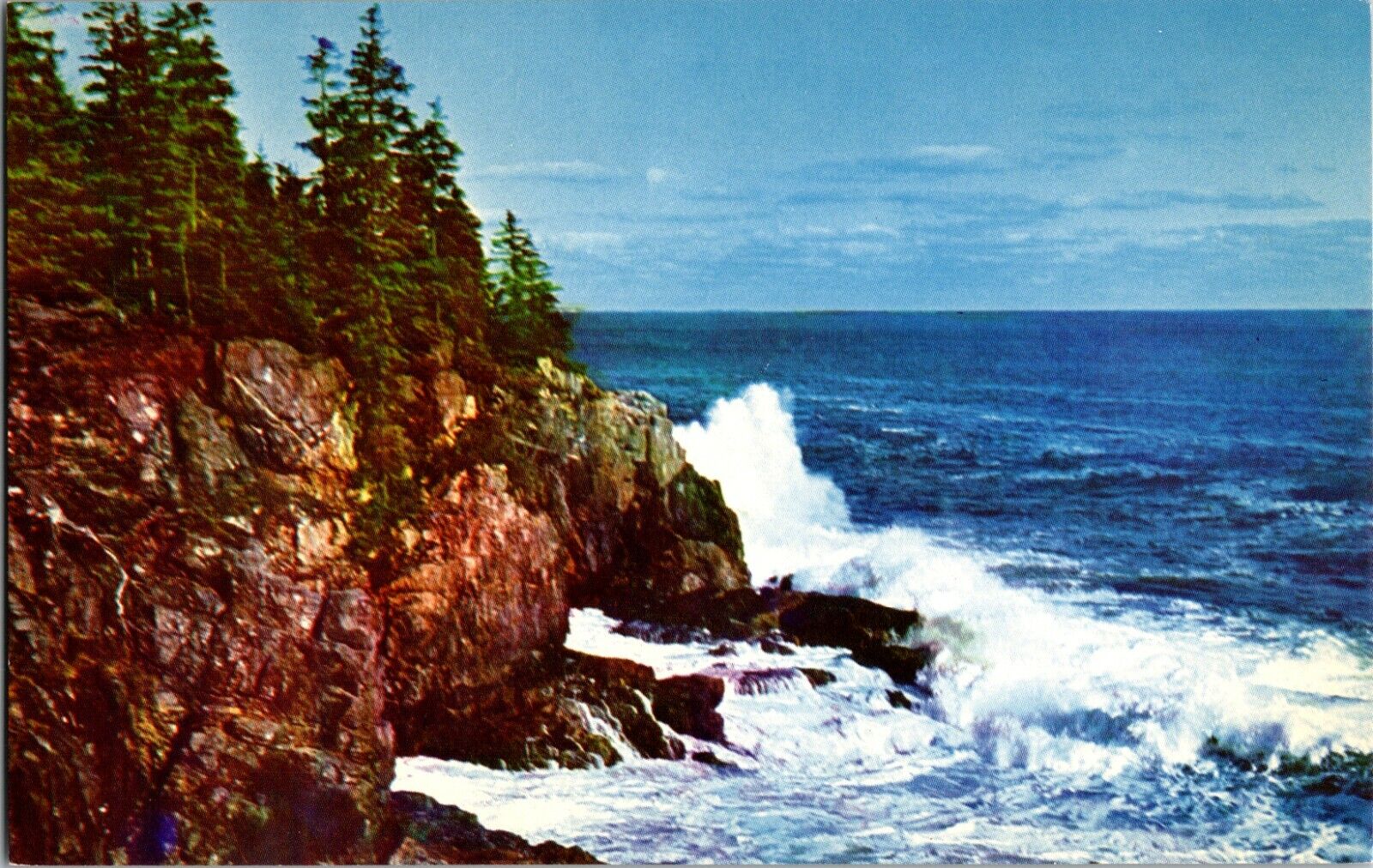 Postcard ME  Otter Cliff Thunder Hole Acadia National Park Bar Harbor, ME
