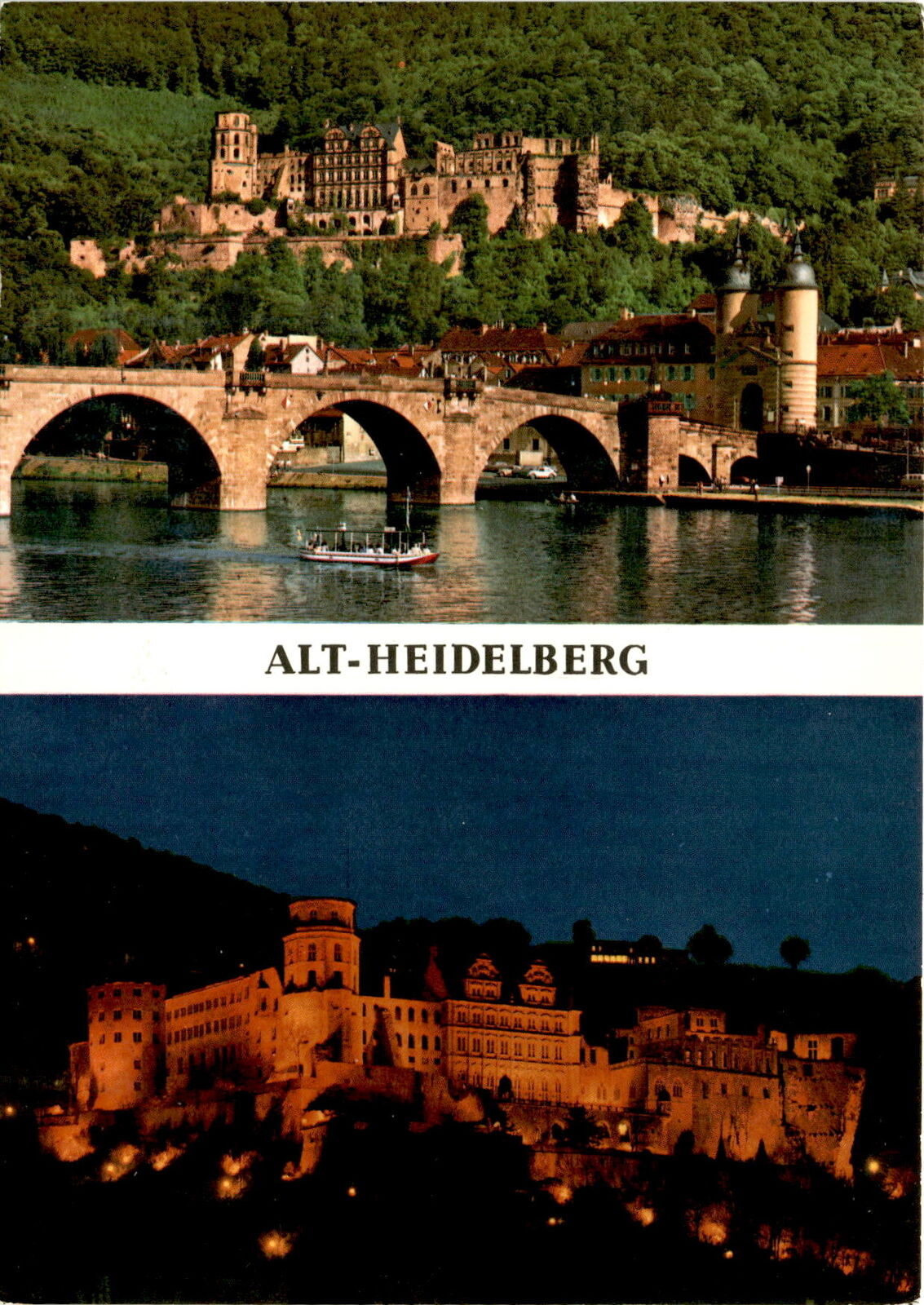 Heidelberg, Germany, Old Bridge, Castle, F. Gärtner, Photographer, Postcard