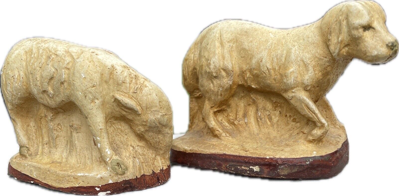 Antique German Composite Animals Lamb and Dog