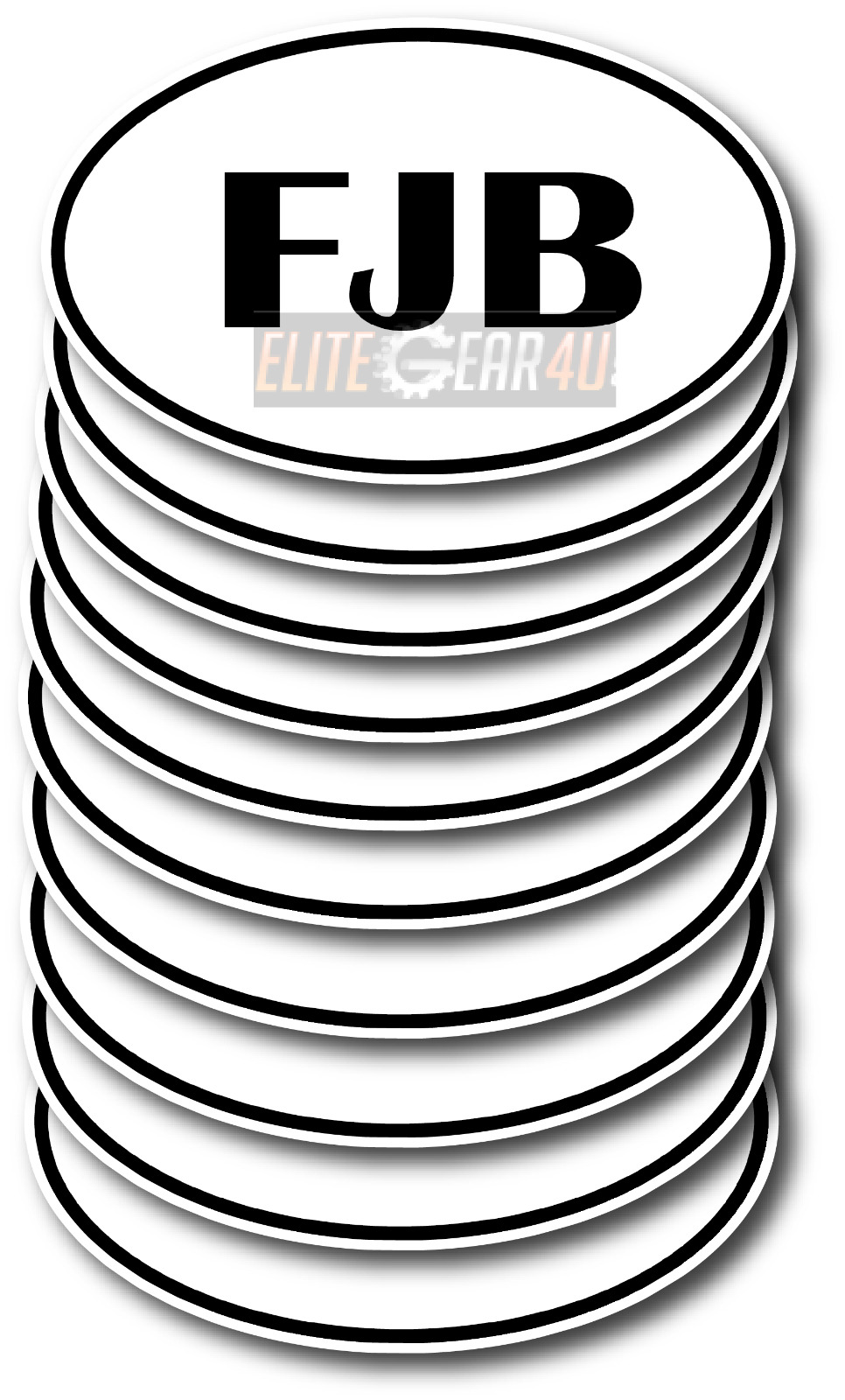 FJB F Joe Biden 10 pack of Oval Bumper Stickers Anti Biden 5\