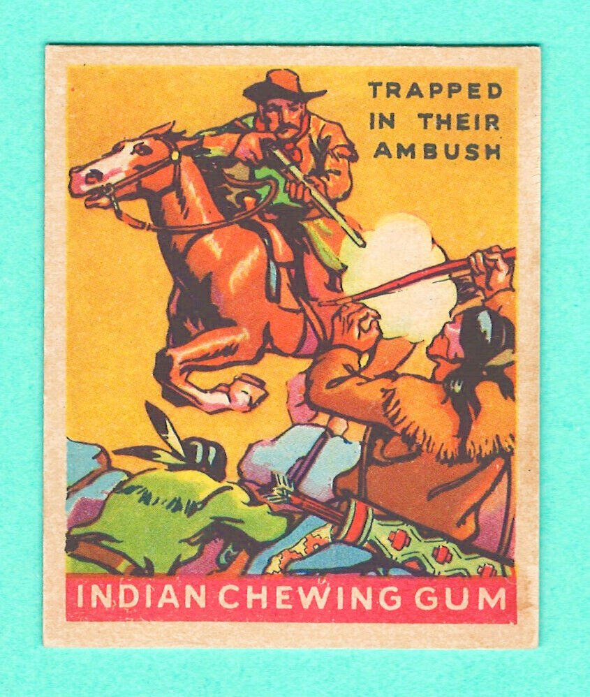 1933 R73 Goudey Indian Gum Card 215 Series of 312 TRAPPED in their AMBUSH - MINT