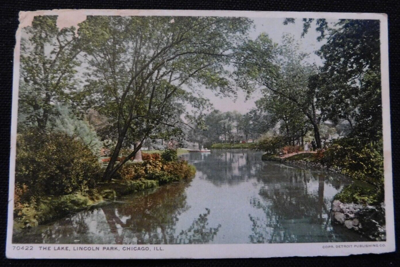 Chicago Illinois antique postcard 1915~ Lincoln park the Lake