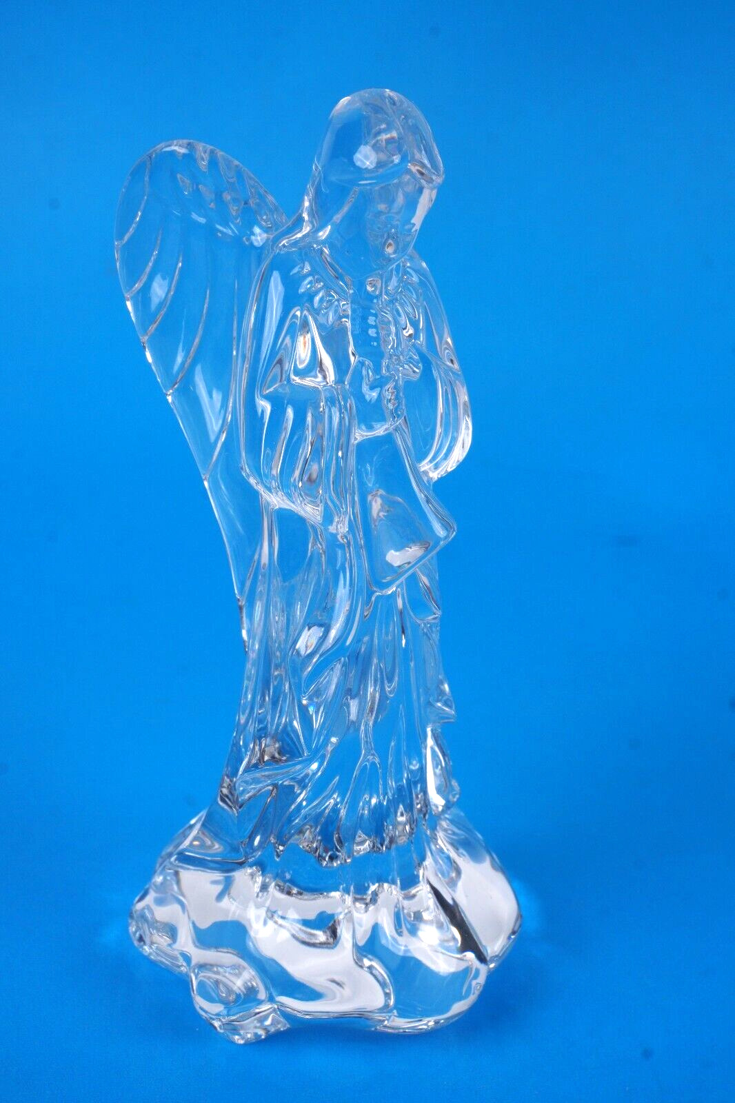 WATERFORD CRYSTAL NATIVITY ANGEL WITH HORN TRUMPET FIGURINE Mint