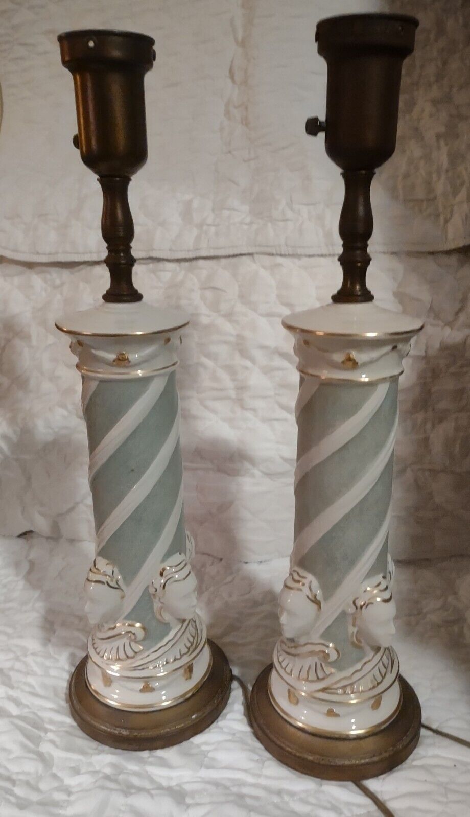 Pair of Rembrandt Ceramic Regency Table Lamps \