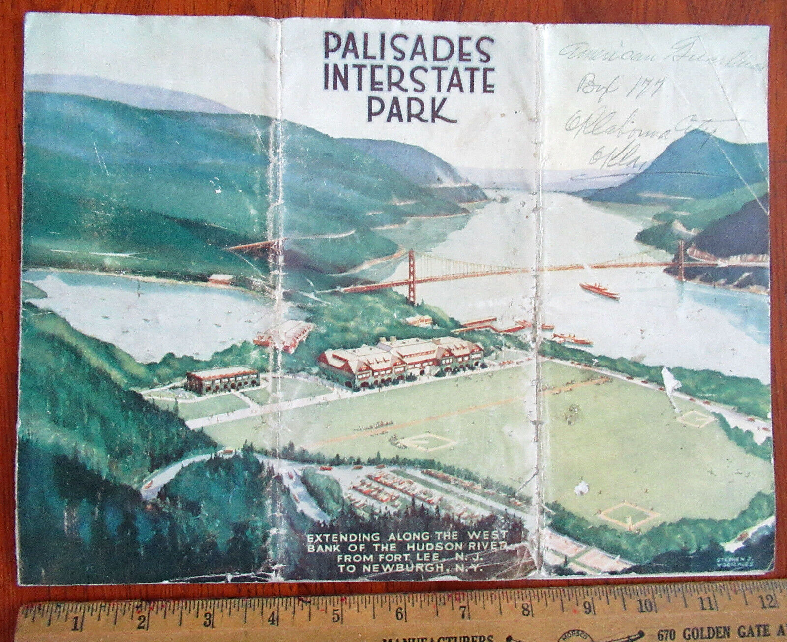 Vintage 1920s Palisades Interstate Park Bear Mountain Inn NY NJ Visitor Brochure