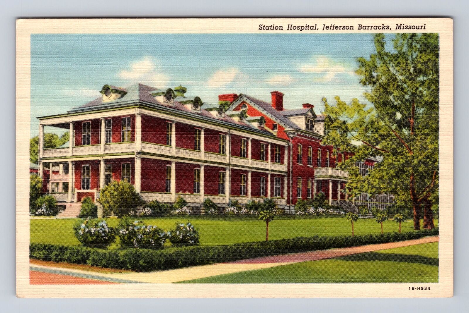 Jefferson Barracks MO-Missouri, Station Hospital, Antique, Vintage Postcard