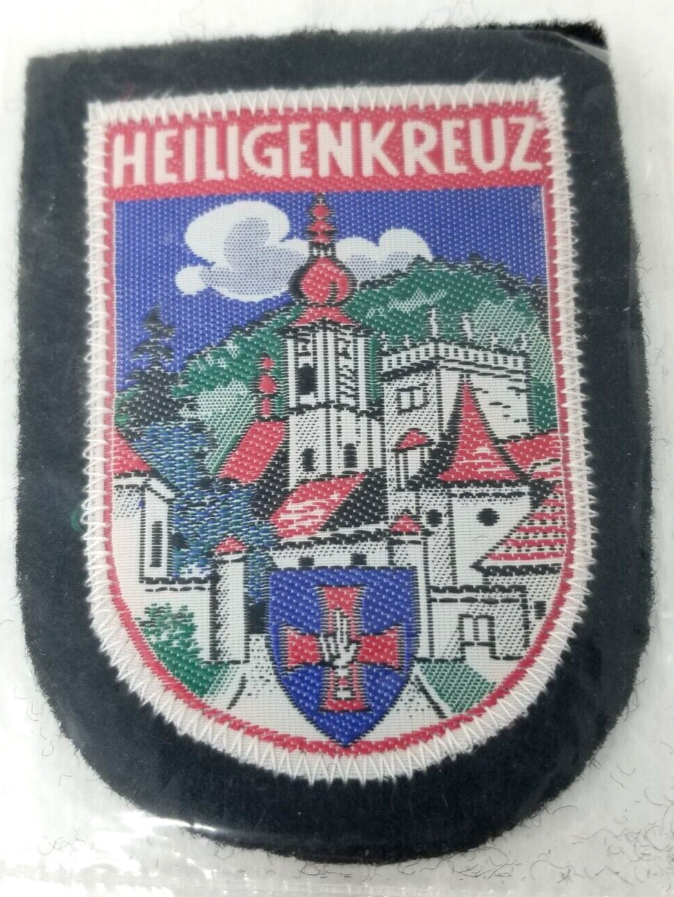 Austria Heiligenkreuz Abbey Patch Shield Crest Red Blue Green 1970s