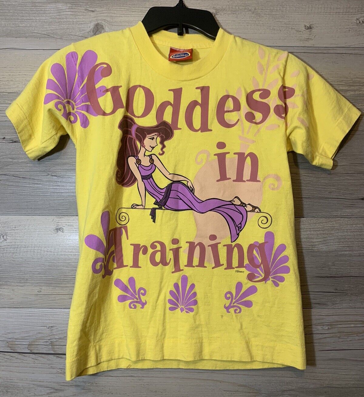 Vintage Disney Youth Hercules Goddess In Training T-Shirt Single Stitch Med READ