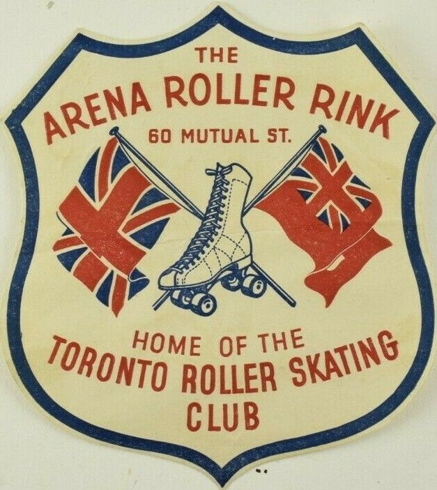 1930\'s-50\'s The Arena Roller Rink Skating Label B5