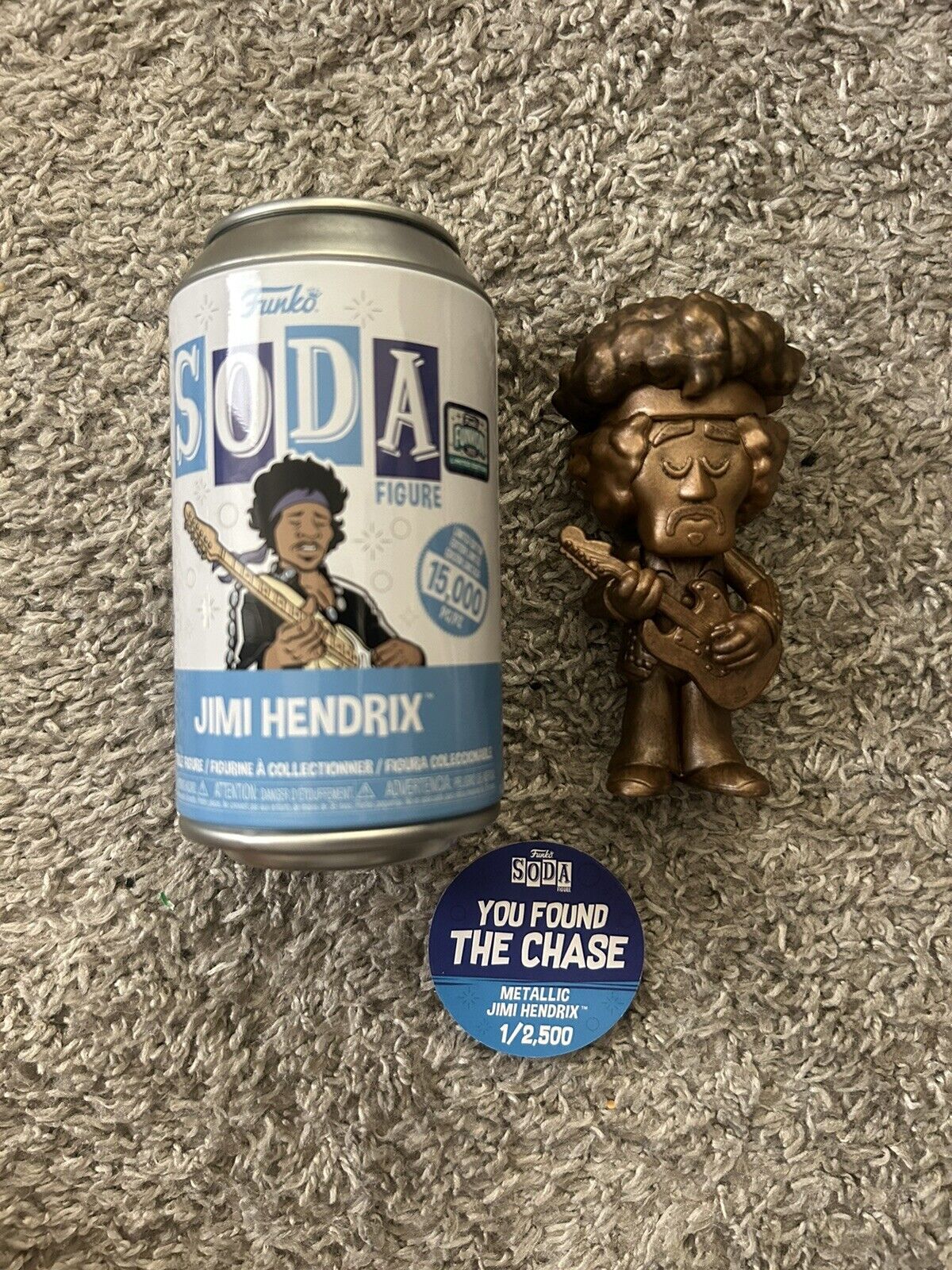 Funko Soda CHASE Jimi Hendrix | Metallic Edition Vaulted RARE 1/2500