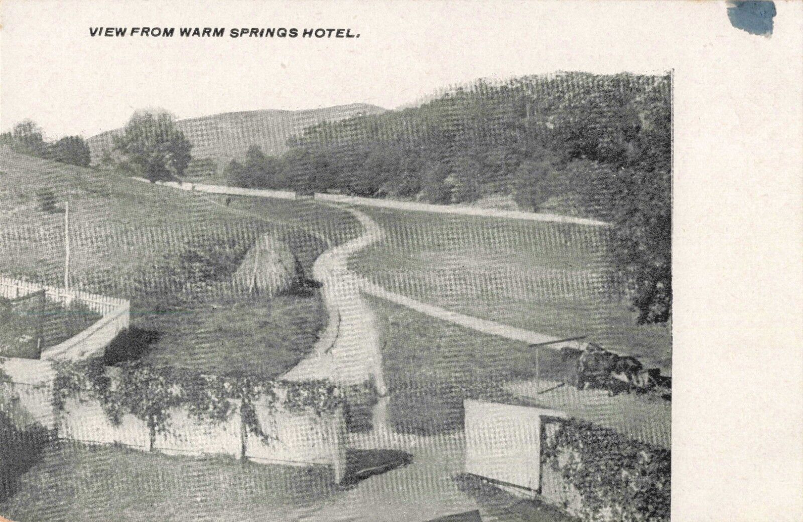 View from Warm Springs Hotel Bath County Virginia VA c1910 Postcard