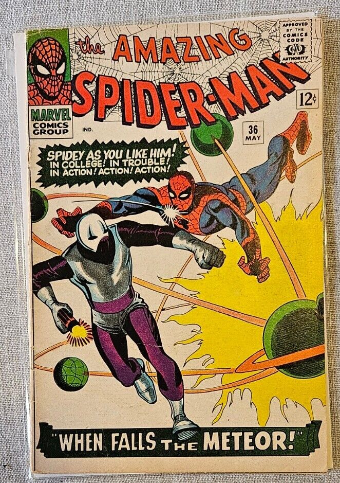 Amazing Spider-Man #36 First Looter Meteor Man 1966 Steve Ditko 